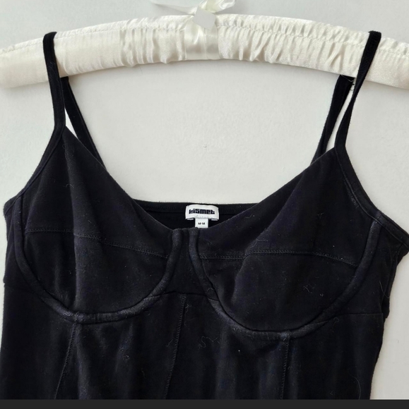 KIZMET 2000s Black Bustier Tank Top - Picture 3 of 4